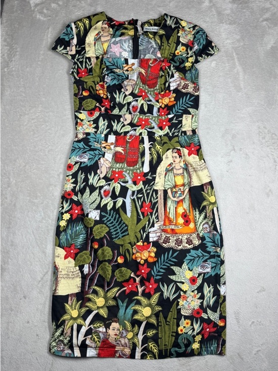 Grace Karin Dresses & Skirts - Grace Karin Frida Kahlo Tropical Floral Retro Rockabilly Black Red Dress Size S